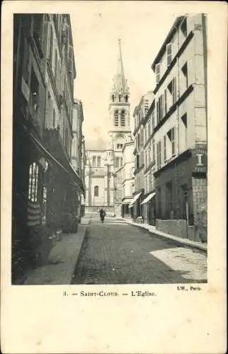 Ak Saint Cloud Hauts de Seine, L'Eglise