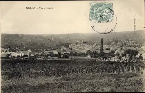 Ak Nolay Côte-d´Or, Vue generale