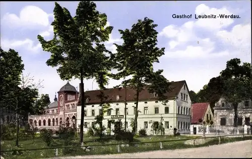 Ak Leubnitz Werdau an der Pleiße in Sachsen, Gasthof