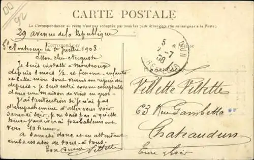 Ak Montrouge Hauts de Seine, Avenue de la Republique