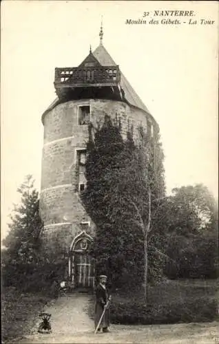 Ak Nanterre Hauts de Seine, Moulin des Gibets, La Tour