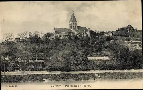 Ak Herblay Val d’Oise, Panorama de l´Eglise