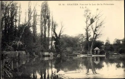 Ak Saint Gratien Val d’Oise, Vue sur le Lac de la Princesse