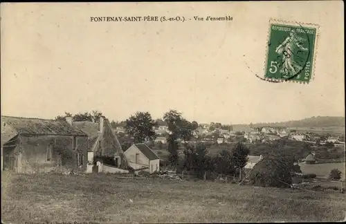 Ak Fontenay Saint Père Yvelines, Vue d'ensemble