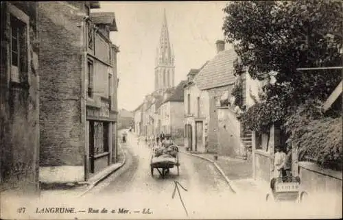 Ak Langrune Calvados, Rue de la Mer