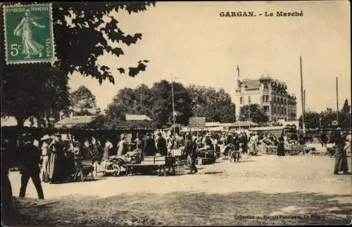 Ak Gargan Seine Saint Denis, Le Marche
