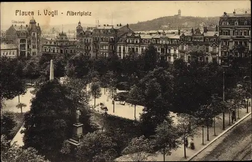 Ak Plauen im Vogtland, Albertplatz