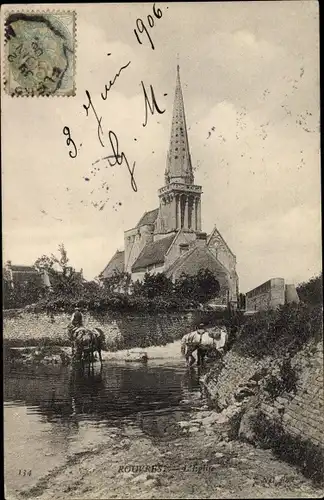 Ak Rouvres Calvados, L'Eglise