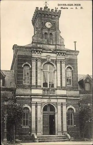 Ak Dives sur Mer Calvados, La Mairie