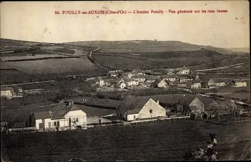 Ak Pouilly-en-Auxois Côte-d’Or, Vue generale sur les rues basses