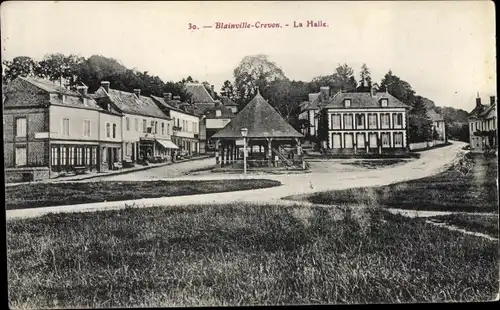 Ak Blainville Crevon Seine Maritime, La Halle