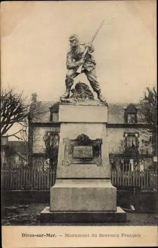 Ak Dives sur Mer Calvados, Monument du Souvenir Francais