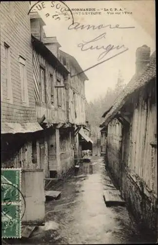 Ak Pont l'Évêque Calvados, Vue sur l'Yvie