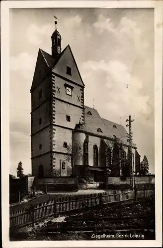 Ak Ziegelheim im Altenburger Land Thüringen, Blick auf die Kirche