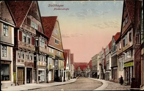 Ak Stadthagen in Niedersachsen, Niedernstraße