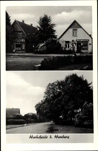 Ak Harksheide Norderstedt in Schleswig Holstein, Straßenpartie, Geschäftshäuser