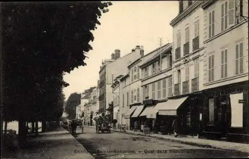 Ak Conflans Sainte Honorine Yvelines, Quai de la Republique