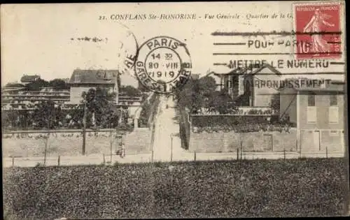 Ak Conflans Sainte Honorine Yvelines, Vue Generale, Quartier de la Gare