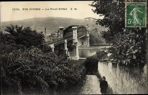 Ak Fin d Oise Yvelines Frankreich, Le Pont Eiffel