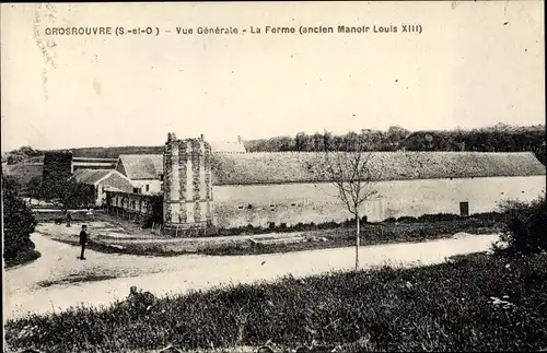 Ak Grosrouvre Yvelines, Vue Generale, La Ferme ancien Manoir Louis XIII