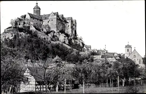 Ak Ranis in Thüringen, Blick zur Burg