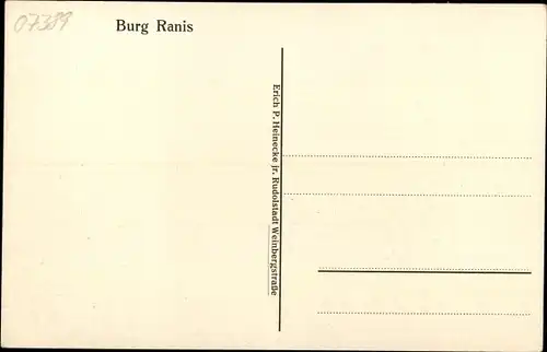 Ak Ranis in Thüringen, Blick zur Burg