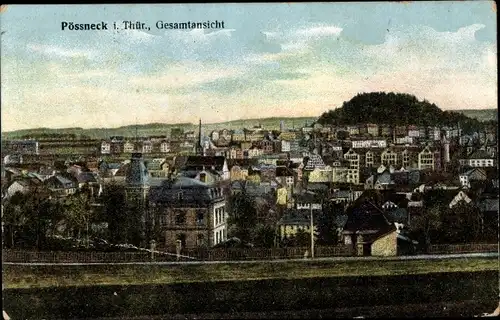 Ak Pößneck in Thüringen, Gesamtansicht