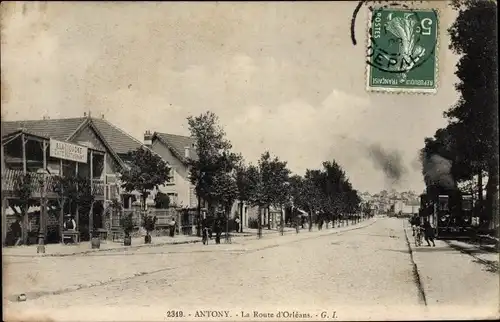 Ak Antony Hauts-de-Seine, La Route d'Orleans