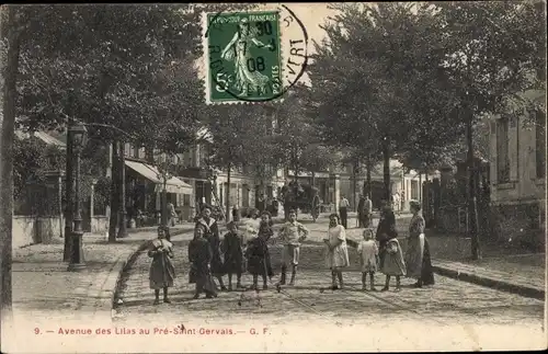 Ak Le Pre Saint Gervais Seine Saint Denis, Avenue des Lilas