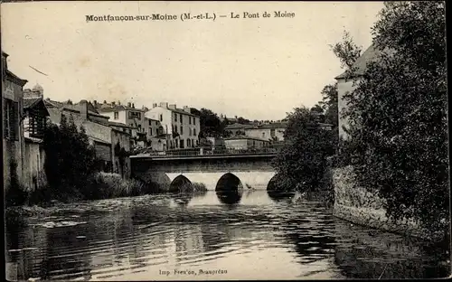 Ak Montfaucon sur Moine Maine et Loire, Le Pont de Moine