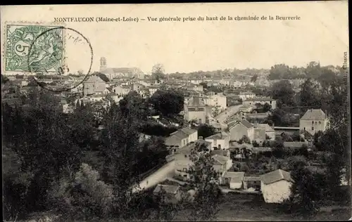 Ak Montfaucon Maine et Loire, Vue generale