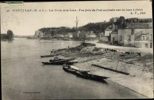 Ak Montjean Maine et Loire, Les Bords de la Loire