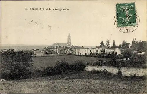 Ak Mazieres Maine-et-Loire, Vue generale