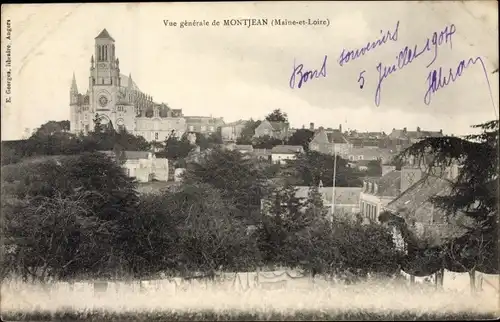 Ak Montjean Maine et Loire, Vue generale