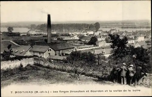 Ak Montjean Maine et Loire, Les forges Heuschen et Gourdon et la valee de la Loire