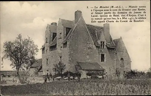 Ak La Menitre Maine et Loire, Manoir connu a l'epoque sous le nom grenier aux Rentes