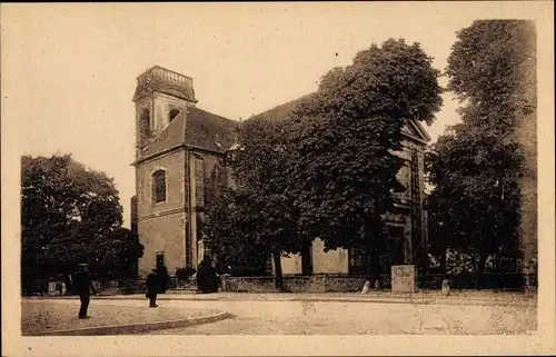 Ak Pommard Côte-d’Or, Vue de l'Eglise