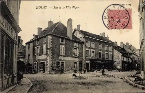 Ak Nolay Côte-d´Or, Rue de la République