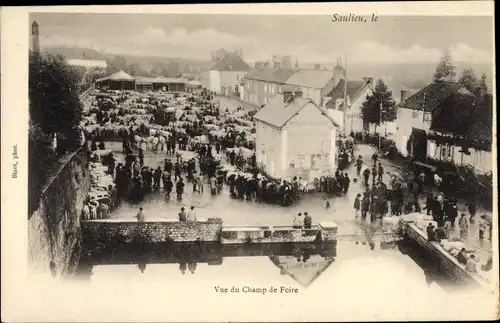 Ak Saulieu Cote d'Or, Vue du Champ de Foire