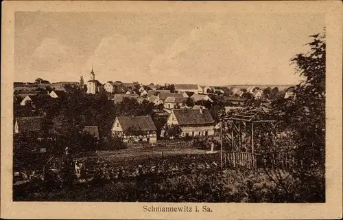 Ak Schmannewitz Dahlen in Sachsen, Panorama