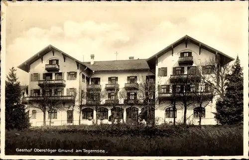 Ak Gmund am Tegernsee Oberbayern, Gasthof Oberstöger