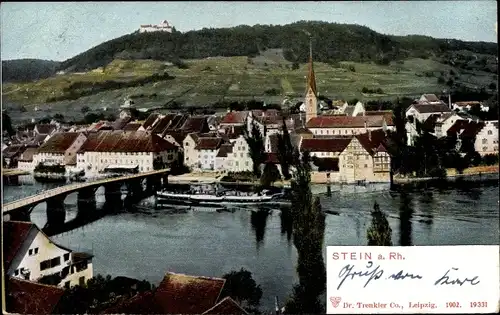 Ak Stein am Rhein Kanton Schaffhausen, Panorama vom Ort