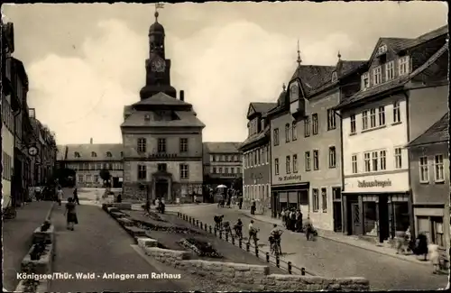 Ak Königsee in Thüringen, Anlagen am Rathaus