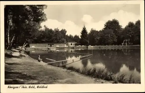Ak Königsee in Thüringen, Waldbad
