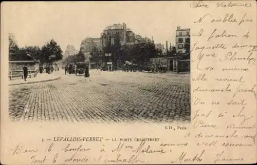 Ak Levallois Perret Hauts de Seine, La Porte Champeret