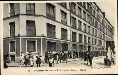 Ak Levallois Perret Hauts de Seine, La Parfumerie Roger et Gallet