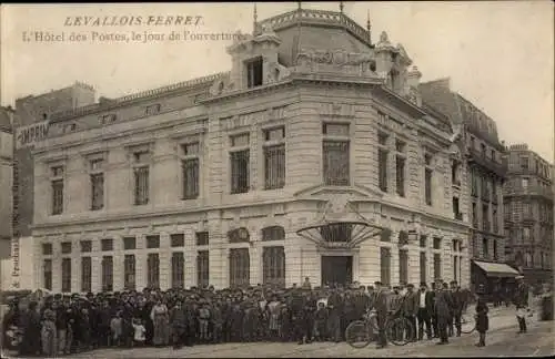 Ak Levallois Perret Hauts de Seine, L'Hotel des Postes, Le Jour de l'Ouverture