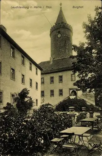 Ak Seitenroda in Thüringen, Leuchtenburg, Burghof