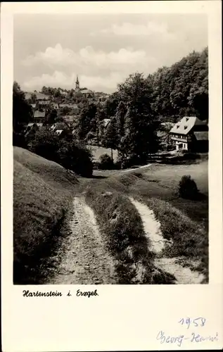 Ak Hartenstein im Erzgebirge Sachsen, Partie zum Dorf