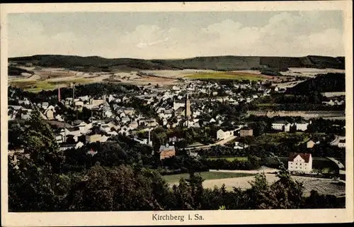 Ak Kirchberg in Sachsen, Panorama vom Ort